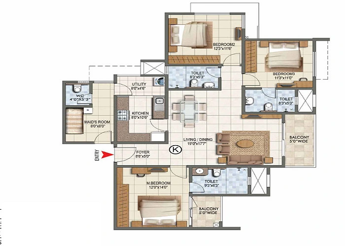 Featured Image of Birla Navya 5 BHK Floor Plan